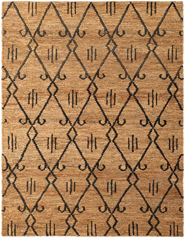 Detail image of 5' 4 x 7' 6 Braided Jute Rug