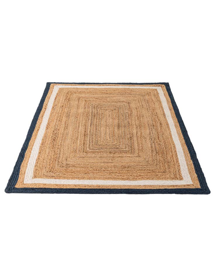 Detail image of 4' 2 x 5' 5 Handmade Braided Jute Rug