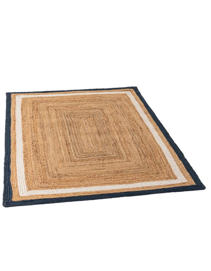 Detail image of 4' 2 x 5' 5 Handmade Braided Jute Rug