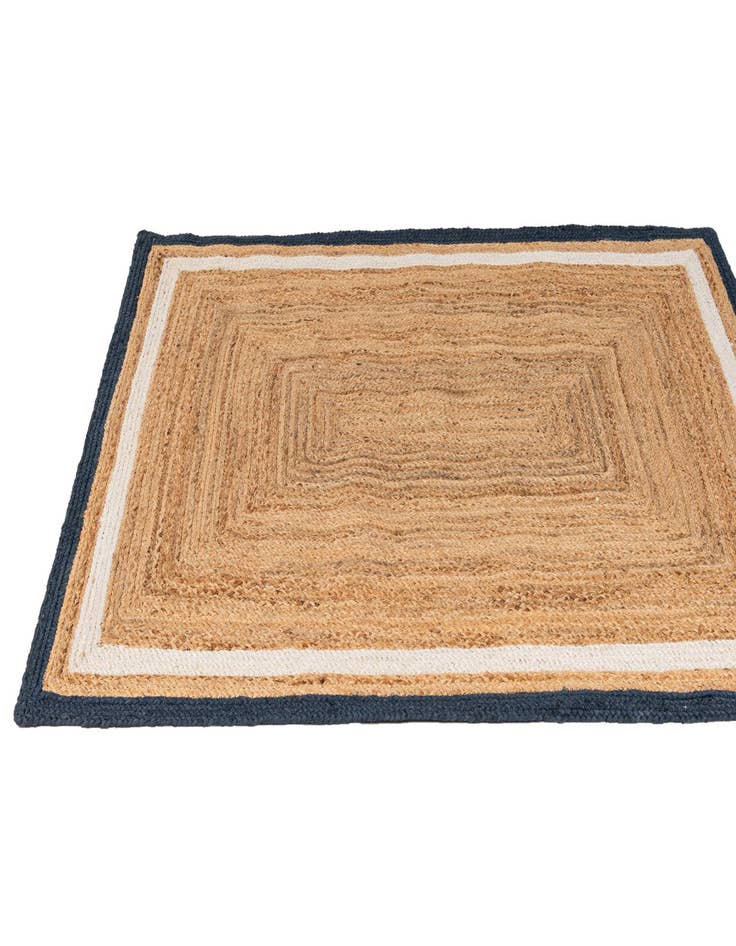 Detail image of 4' 2 x 5' 5 Handmade Braided Jute Rug