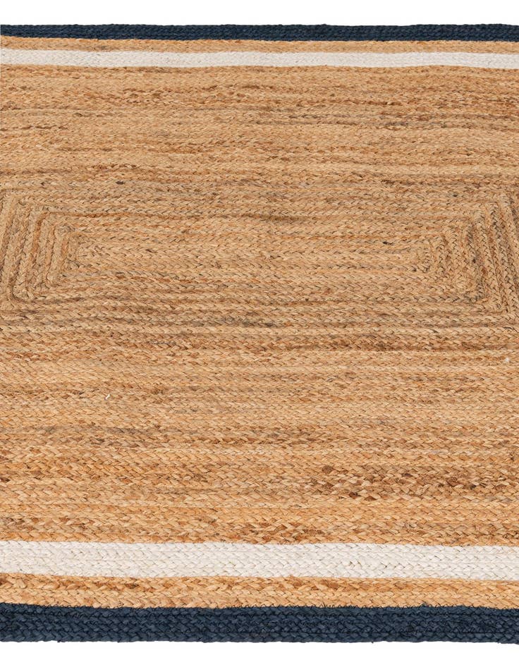 Detail image of 4' 2 x 5' 5 Handmade Braided Jute Rug