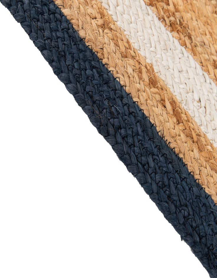 Detail image of 4' 2 x 5' 5 Handmade Braided Jute Rug