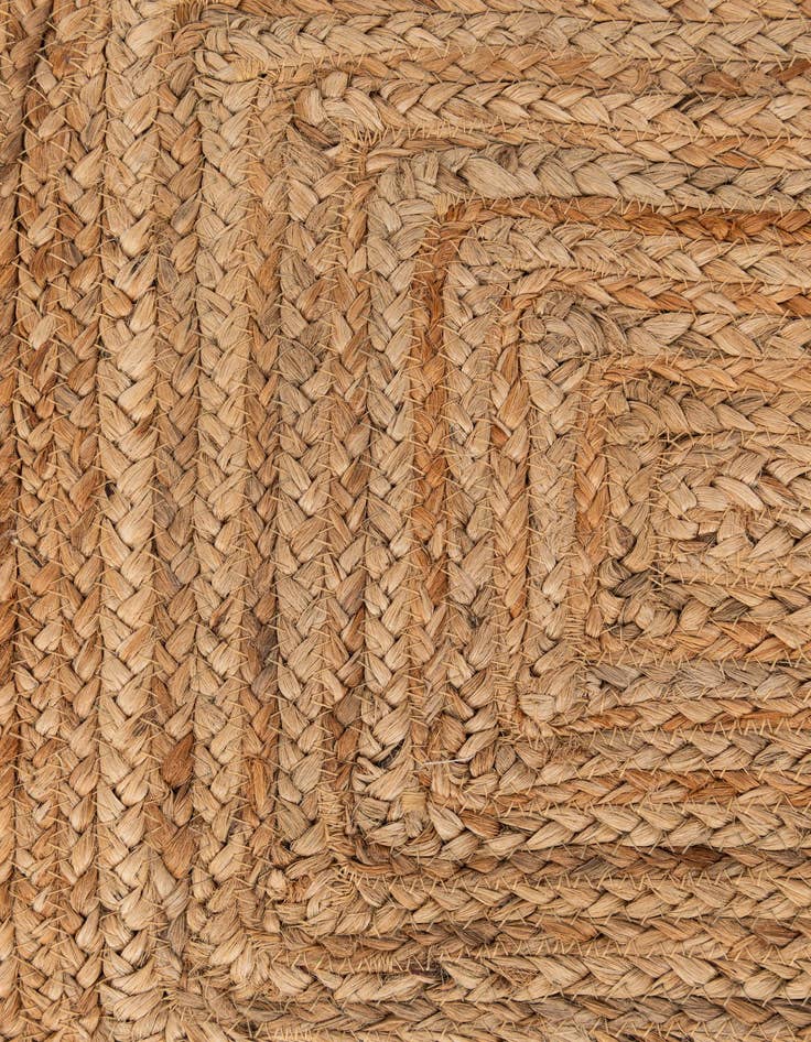 Detail image of 4' 2 x 5' 5 Handmade Braided Jute Rug