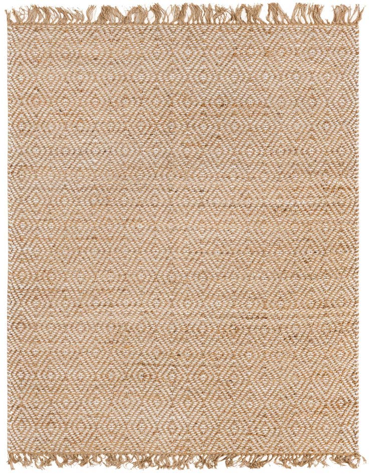 Detail image of 5' 1 x 8' Hand Woven Braided Jute Rug