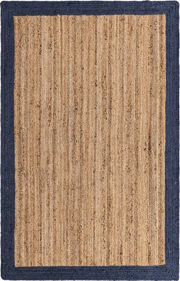 Detail image of 5' 1 x 8' Handmade Braided Jute Rug