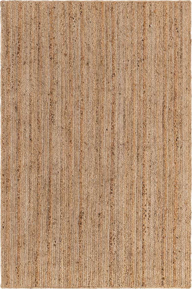 5' 1 x 8' Handmade Braided Jute Rug