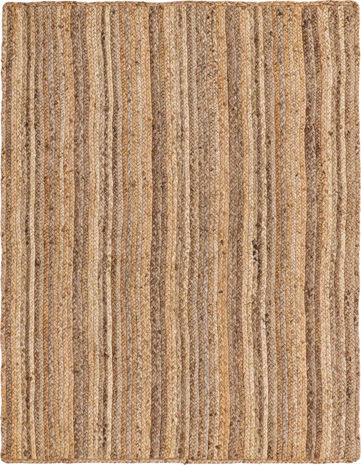 Detail image of 4' 1 x 6' 1  Hand Braided Jute Rug