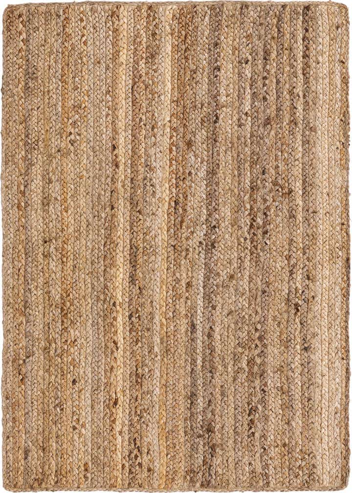 Handmade Natural White Braided Jute Area Rug – Eco-Friendly, Reversible, Various Sizes