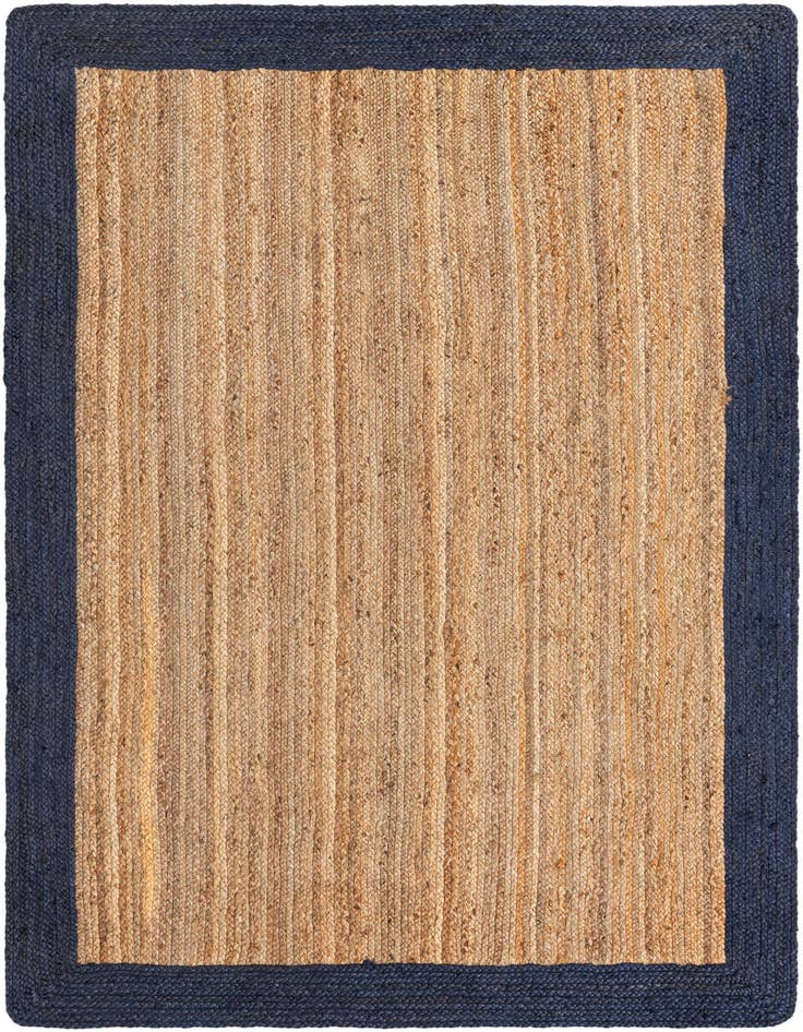 Detail image of 6' 1 x 9'  Hand Braided Jute Rug