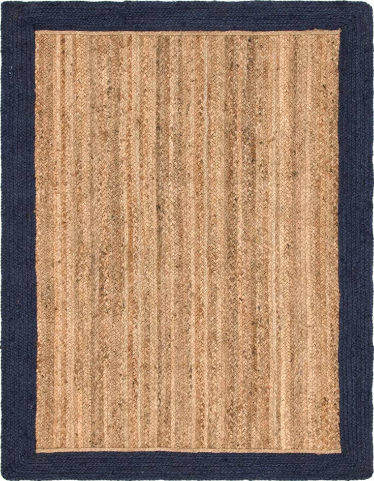 Detail image of 4' 1 x 6' 1  Hand Braided Jute Rug