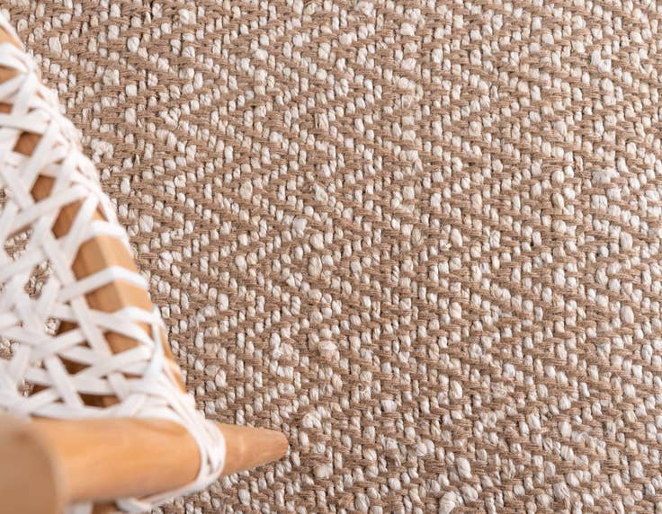 Detail image of 6' 1 x 9' Hand Woven Braided Jute Rug