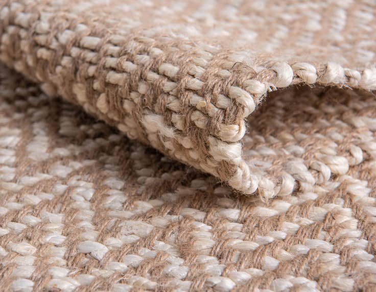 Detail image of 6' 1 x 9' Hand Woven Braided Jute Rug