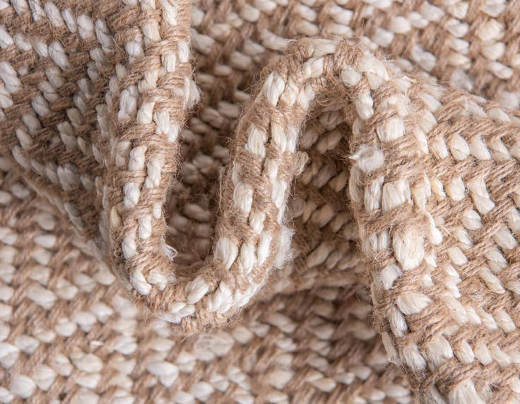 Detail image of 6' 1 x 9' Hand Woven Braided Jute Rug