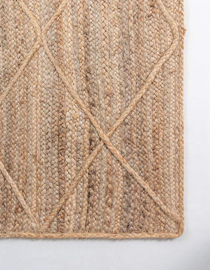 Detail image of 8' x 10'  Hand Braided Jute Rug