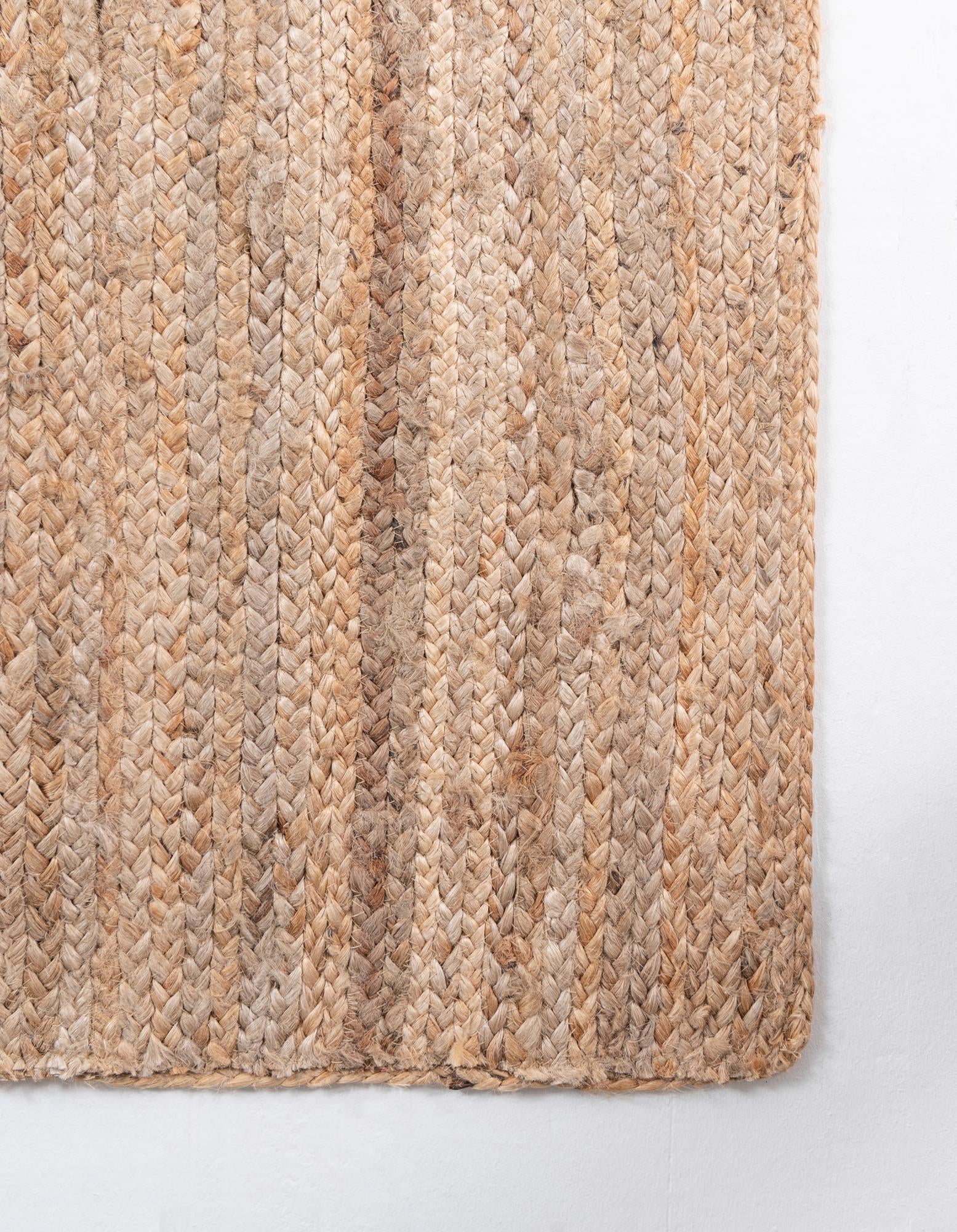 8' x 10' Handmade Braided Jute Rug