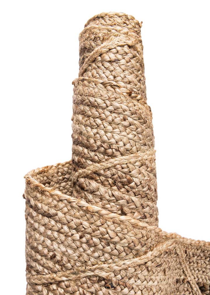 9' x 12' 2 Handmade Braided Jute Rug