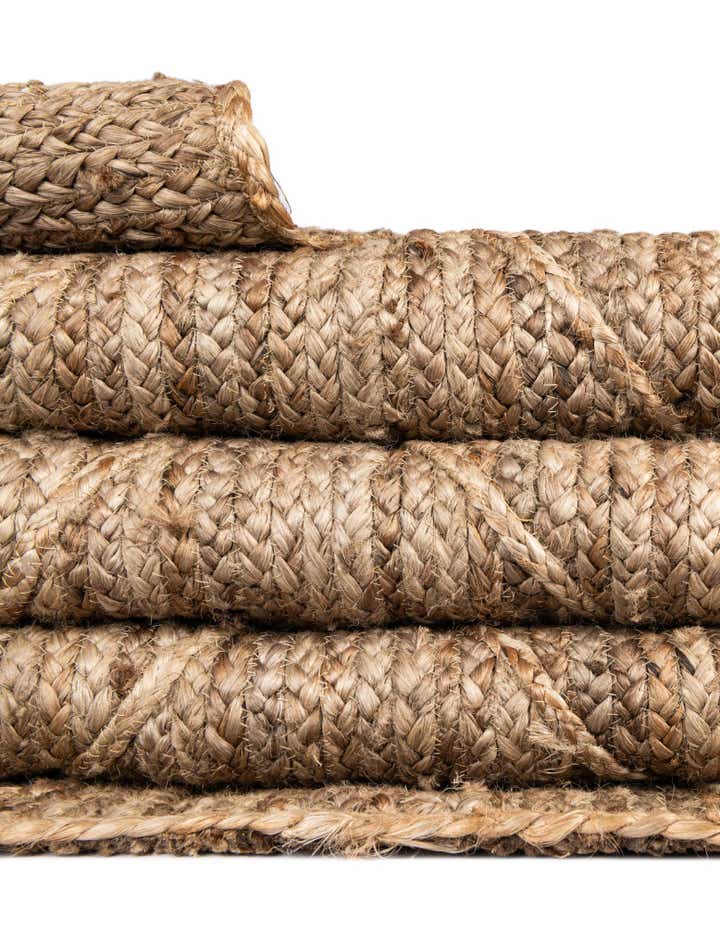 9' x 12' 2 Handmade Braided Jute Rug