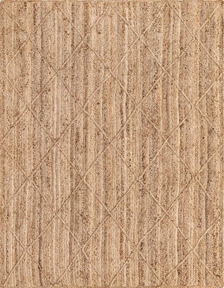Detail image of 5' 1 x 8' Handmade Braided Jute Rug
