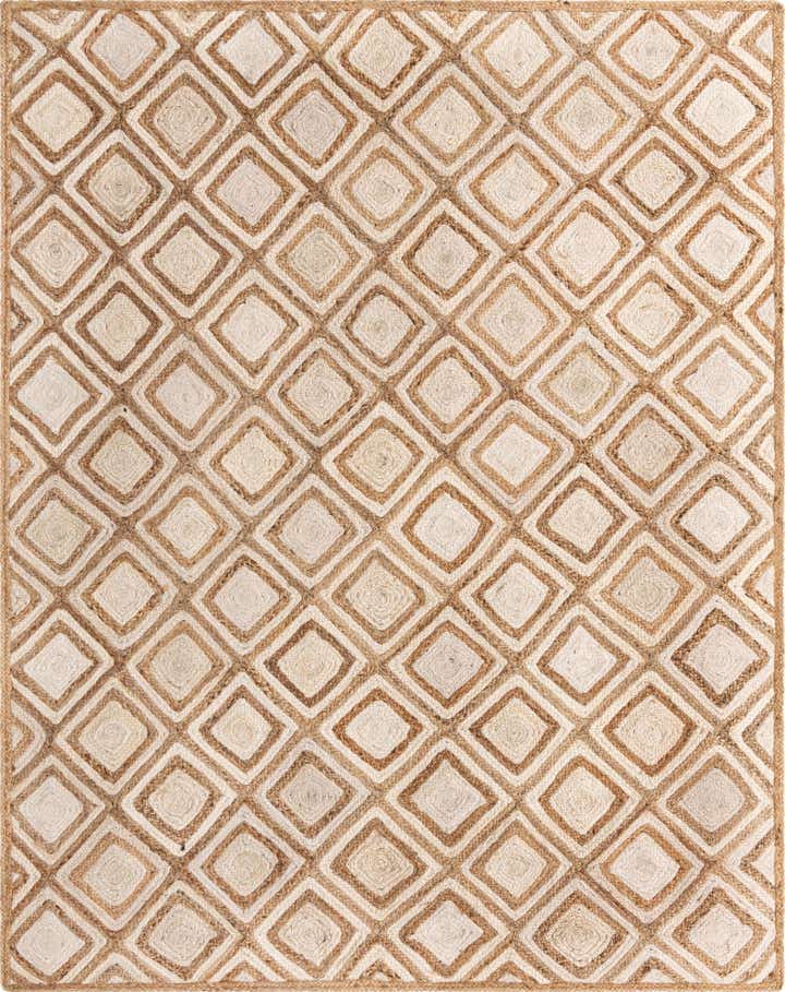 8' x 10' Handmade Braided Jute Rug