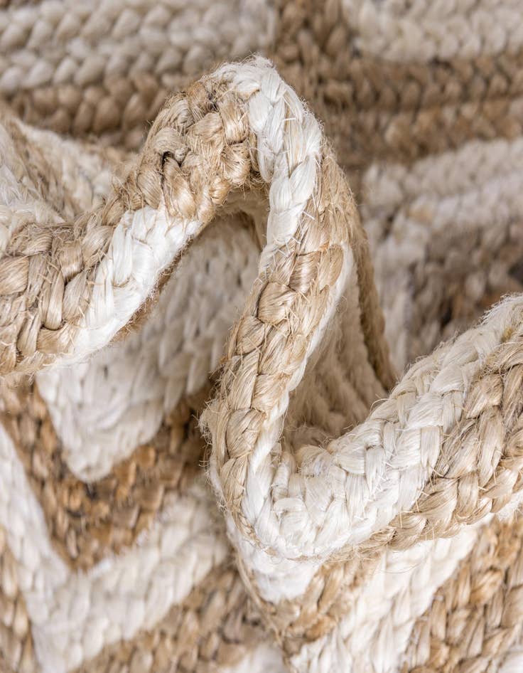 Detail image of 8' x 10'  Hand Braided Jute Rug