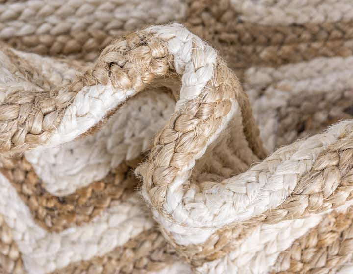 8' x 10' Handmade Braided Jute Rug