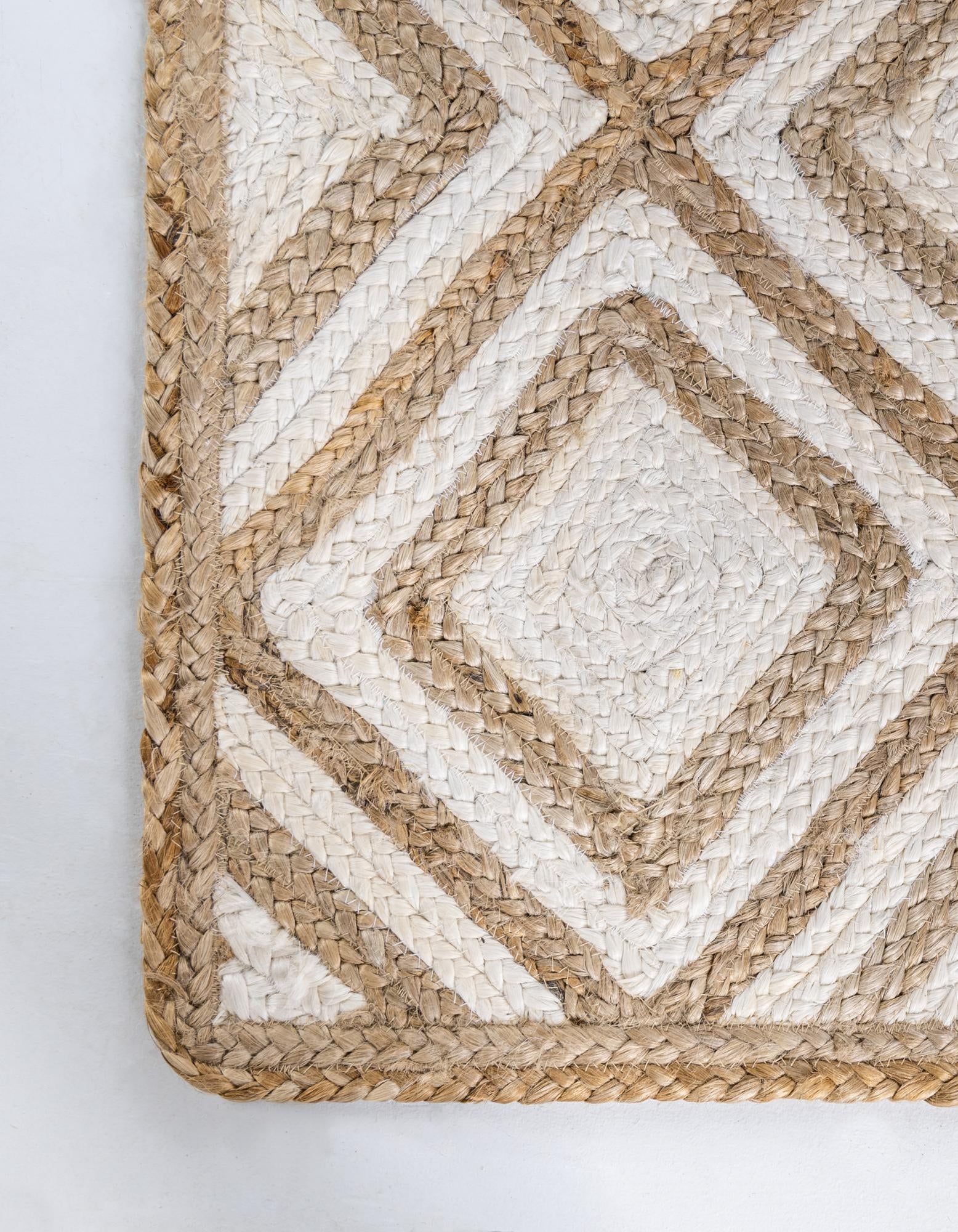 3' 3 x 5' 1 Handmade Braided Jute Rug