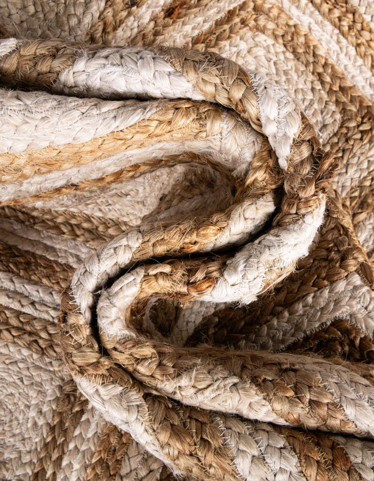 Detail image of 8' x 10' Handmade Braided Jute Rug
