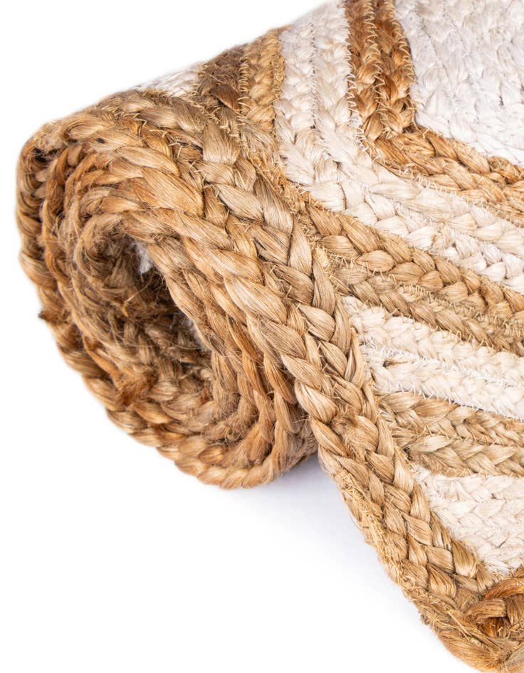 Detail image of 8' x 10' Handmade Braided Jute Rug