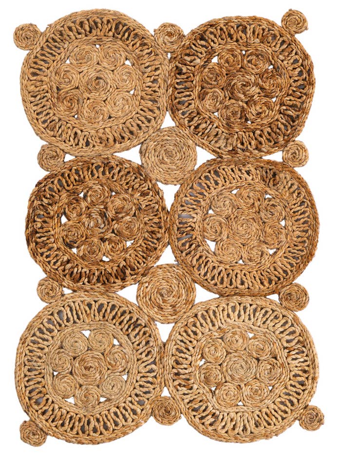 Detail image of 2' x 3' 1 Handmade Braided Jute Rug