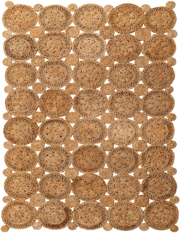 Detail image of 5' 3 x 8'  Hand Braided Jute Rug