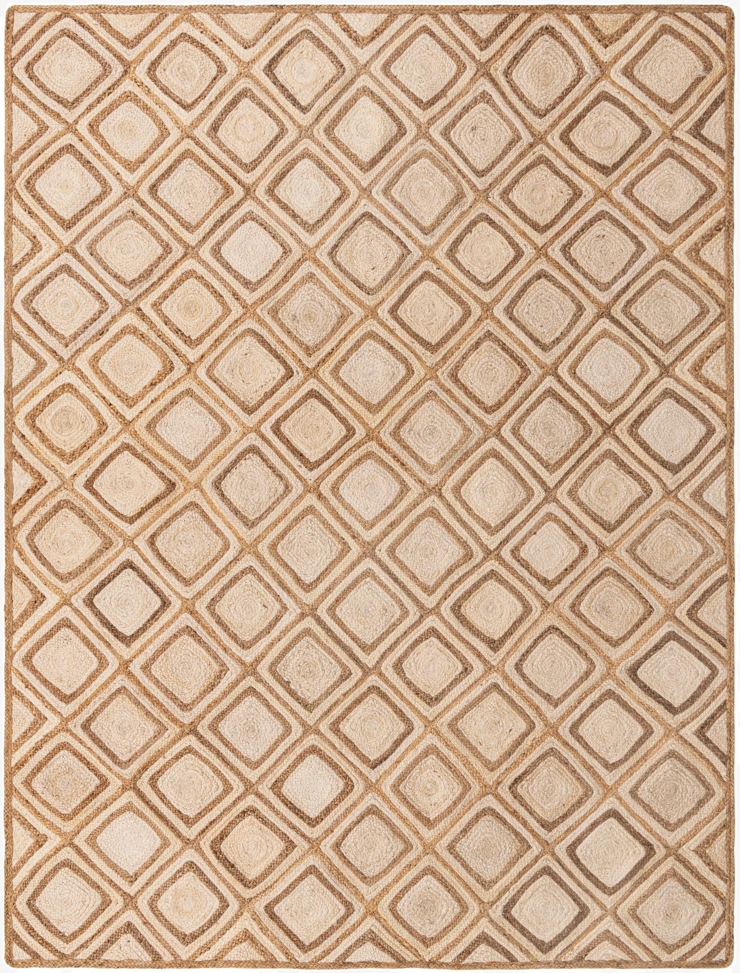 9' x 12' 2  Hand Braided Jute Rug
