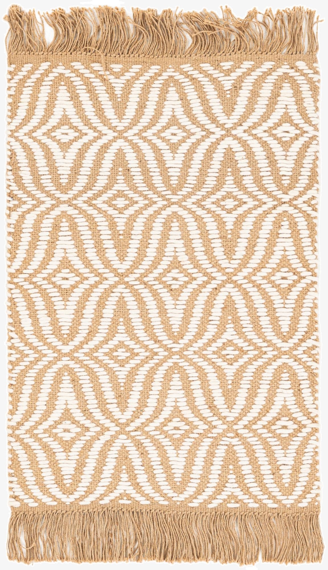 2' 1 x 3' 2  Hand Braided Jute Rug