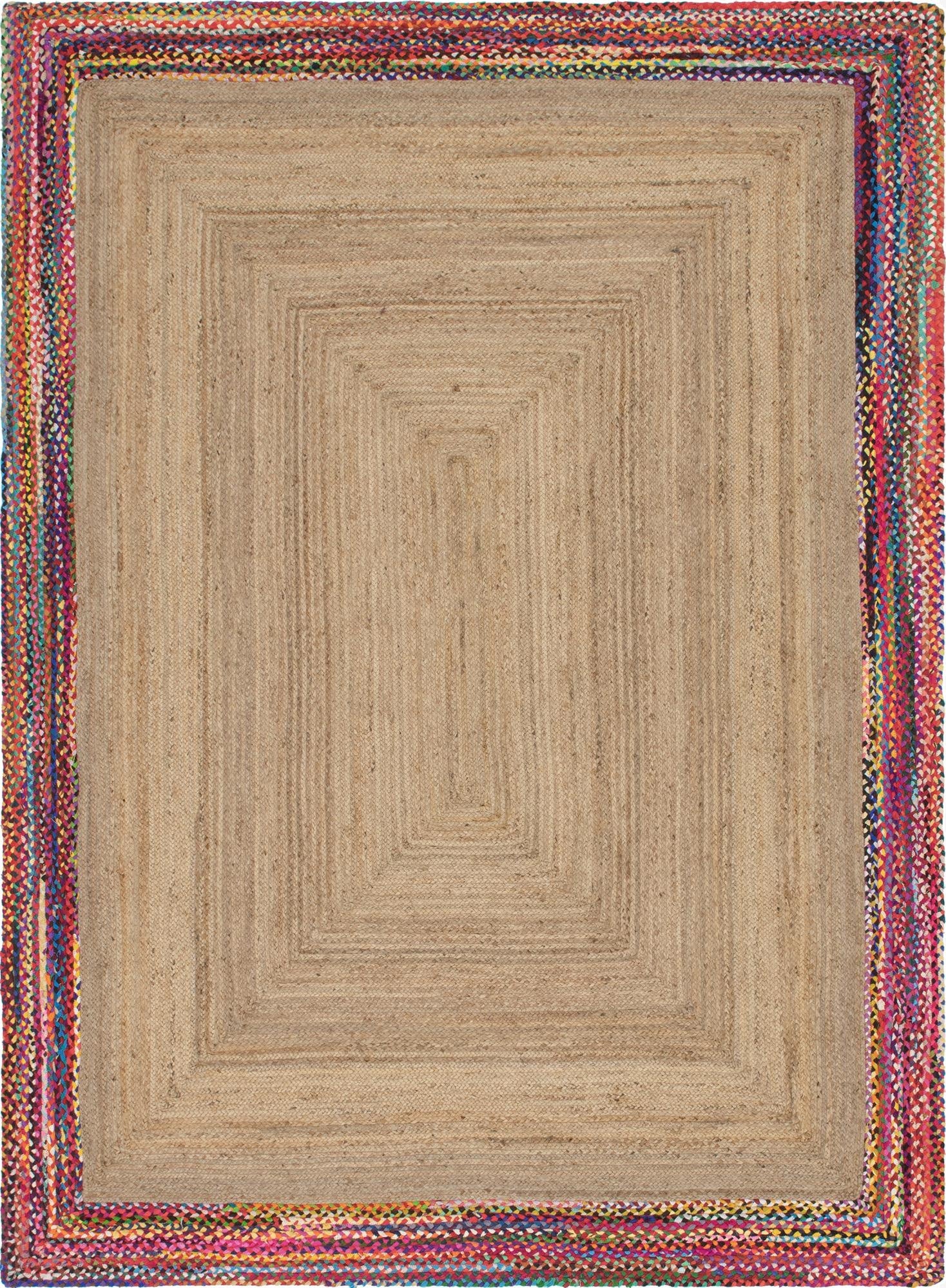 9' x 12' 2  Hand Braided Jute Rug