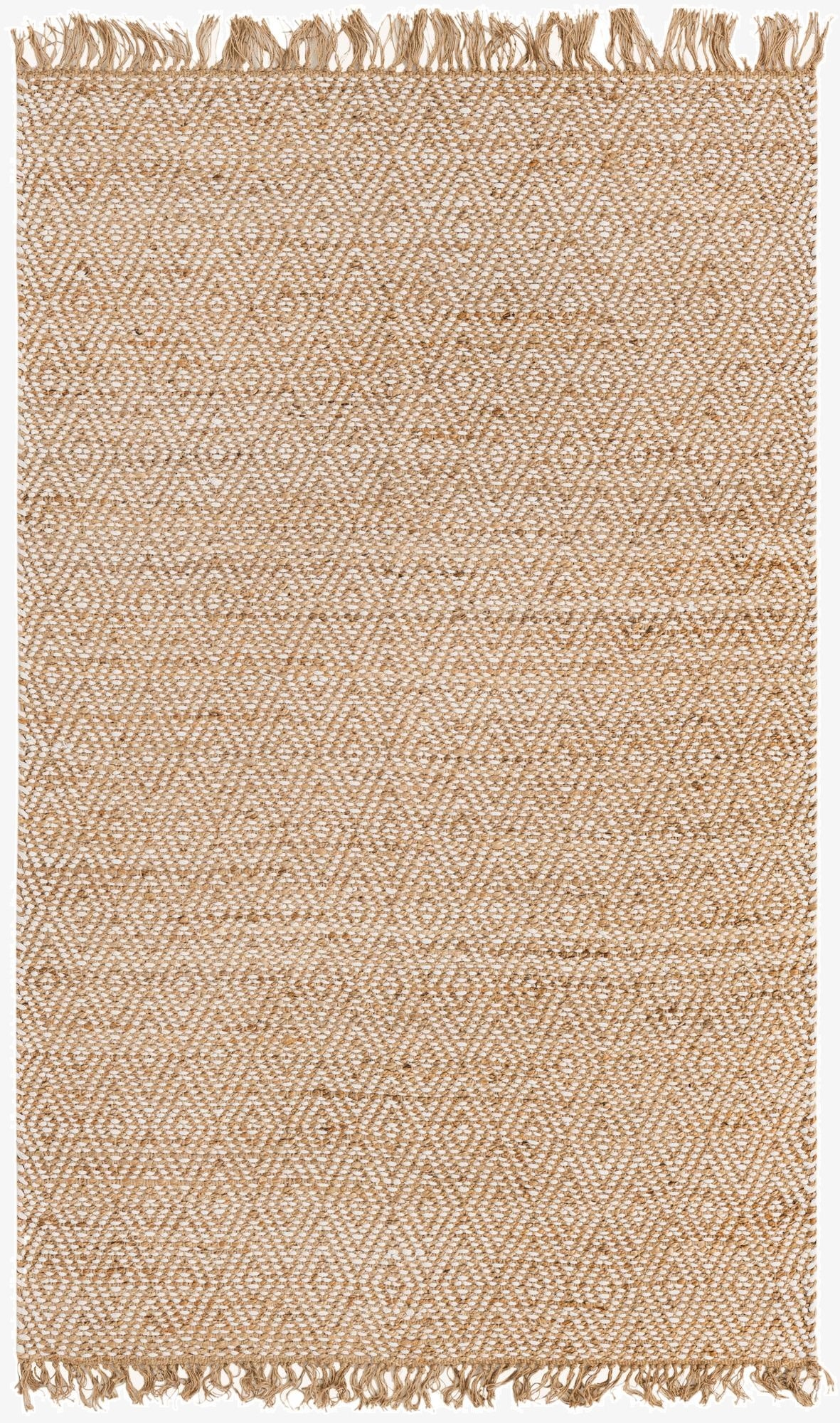 5' 1 x 8'  Hand Woven Braided Jute Rug