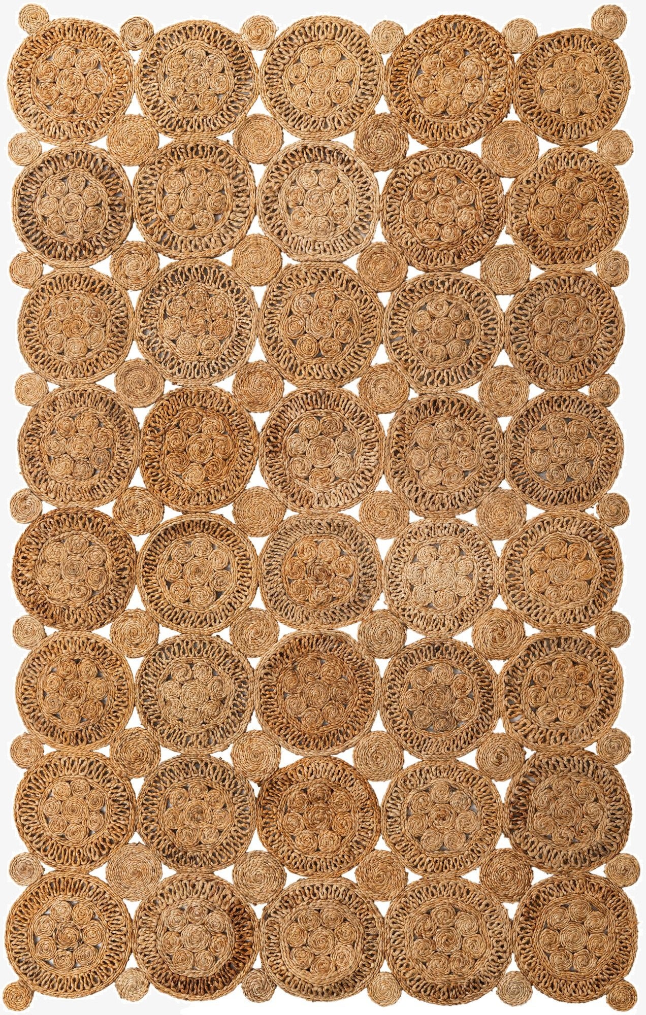 Primary image 5' 3 x 8'  Hand Braided Jute Rug
