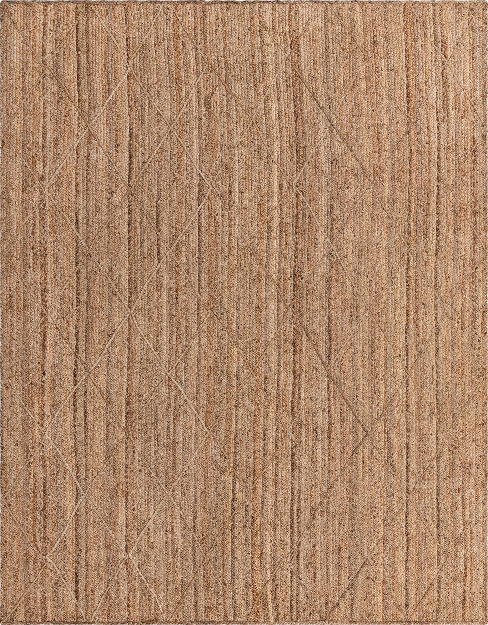 275cm x 370cm  Hand Braided Jute Alfombra