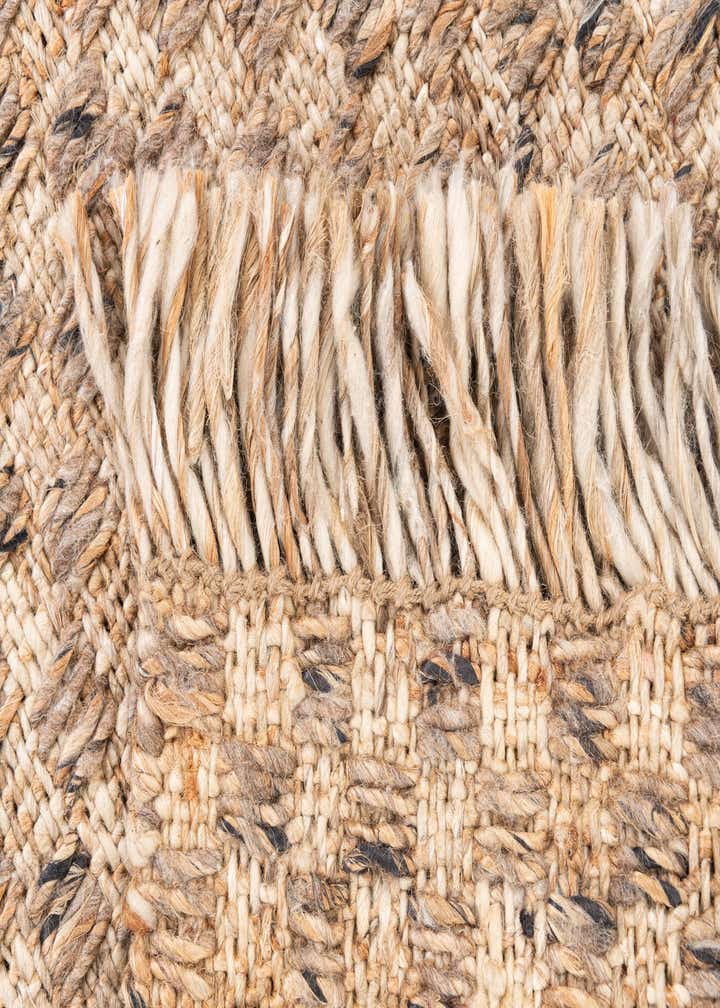 2' 1 x 3' Hand Woven Checkered Jute Wool Rug