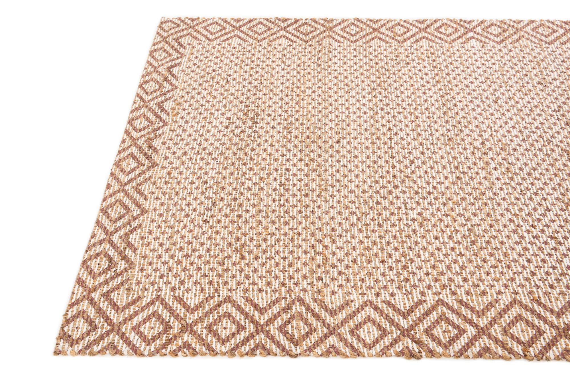 4' 2 x 6' Hand Braided Chenille Jute Rug