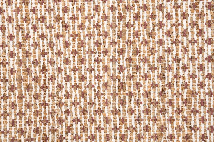 Detail image of 4' 2 x 6' Hand Braided Chenille Jute Rug