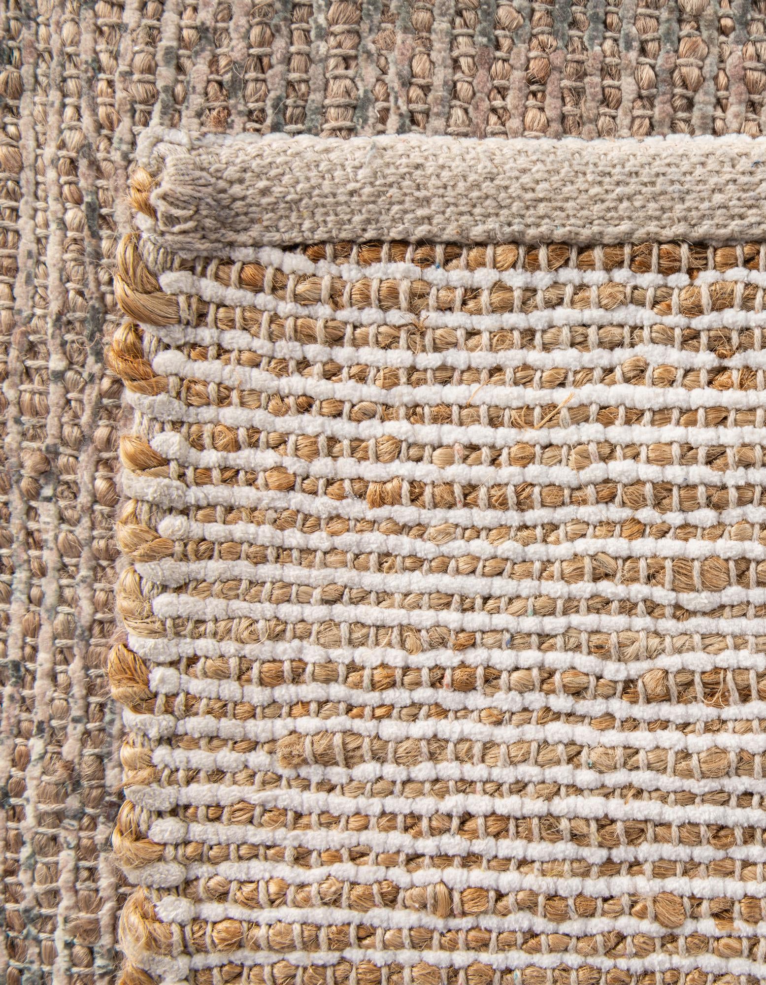 2' x 3' 1 Hand Woven Chenille Jute Rug