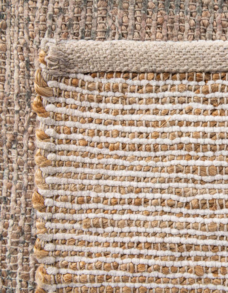 Detail image of 6' 1 x 9' Hand Woven Chenille Jute Rug