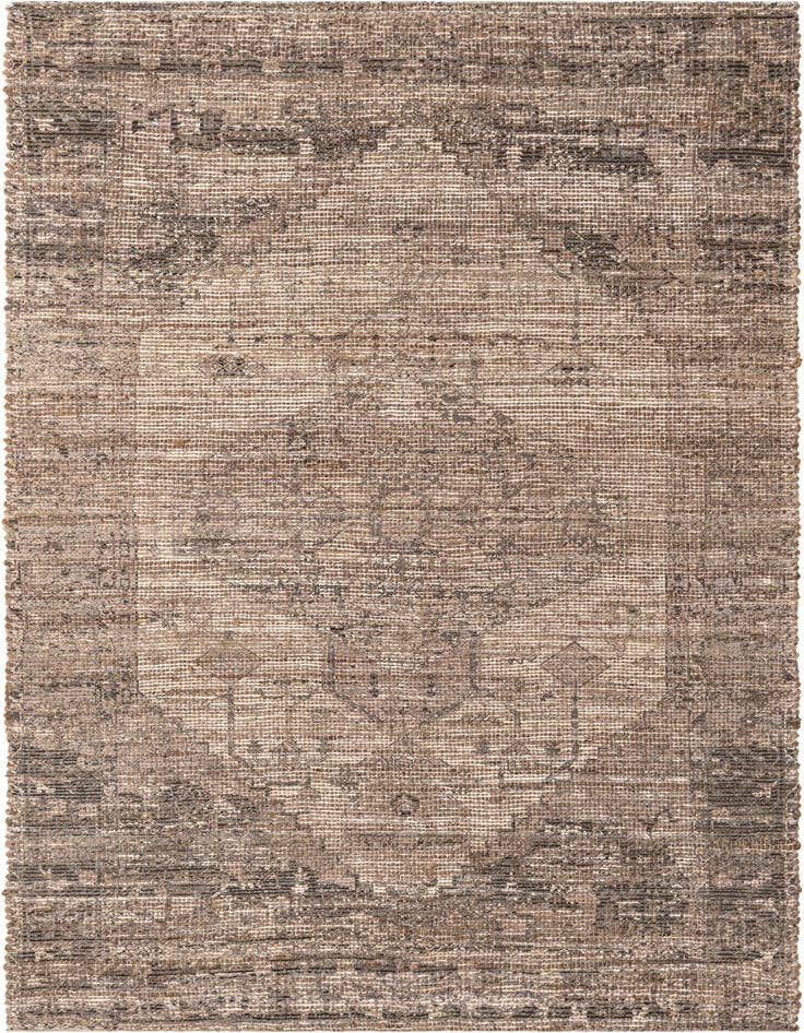 Detail image of 5' 3 x 8' Hand Woven Chenille Jute Rug