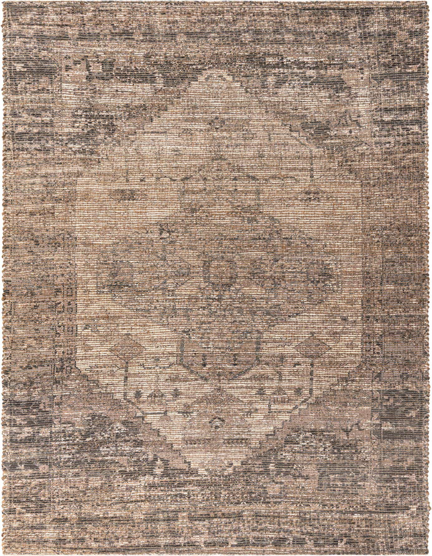 6' 1 x 9' Hand Woven Chenille Jute Rug