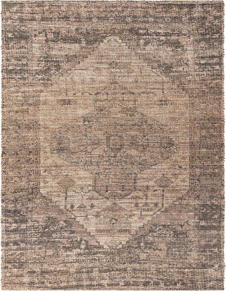 Detail image of 6' 1 x 9' Hand Woven Chenille Jute Rug