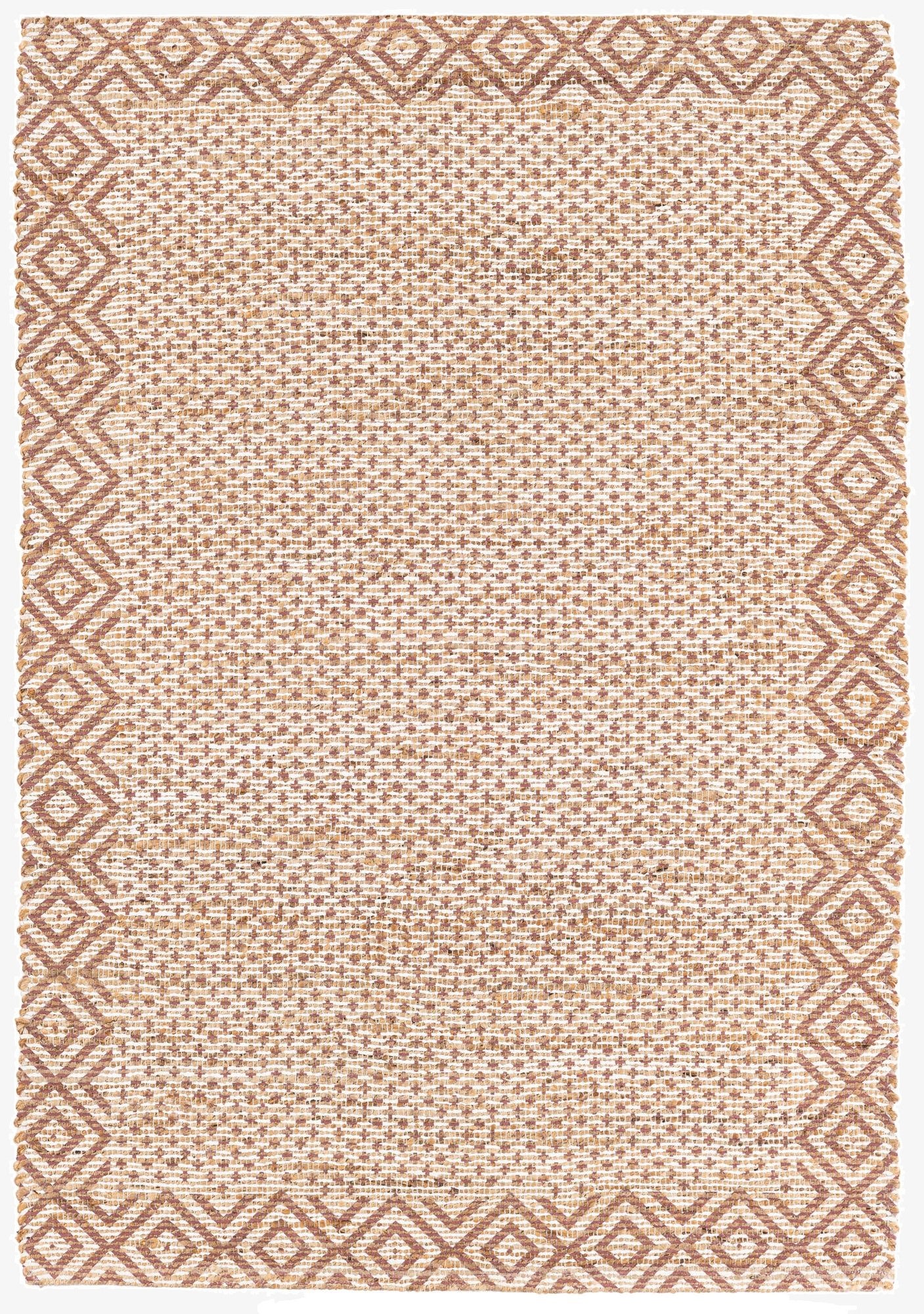 4' 2 x 6'  Hand Braided Chenille Jute Rug