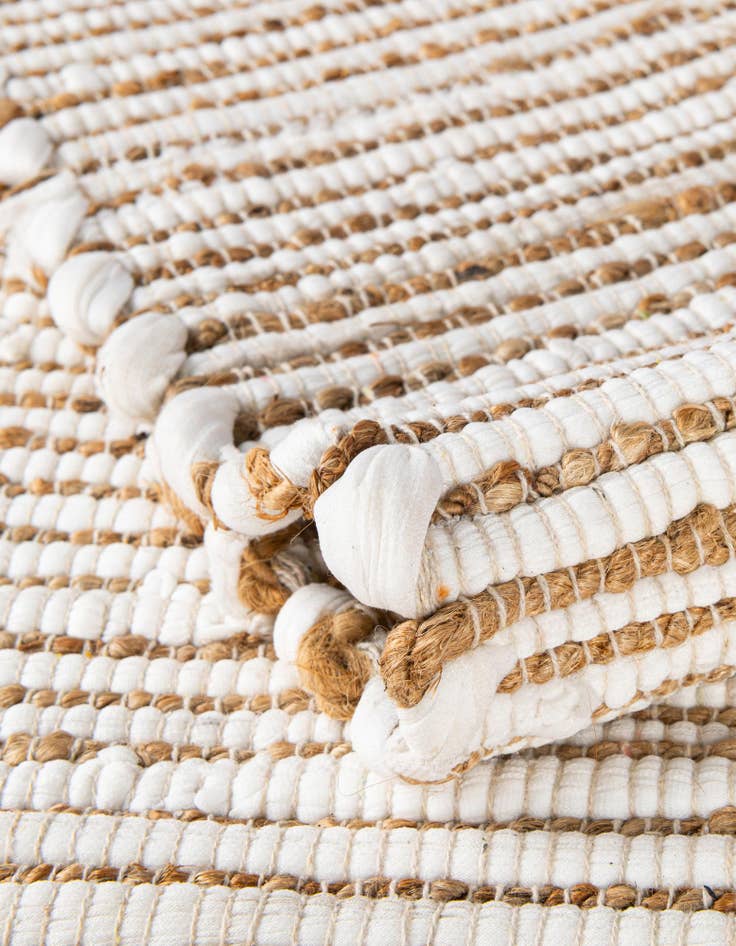 Detail image of Custom Natural Hand Woven Chindi Jute Rug