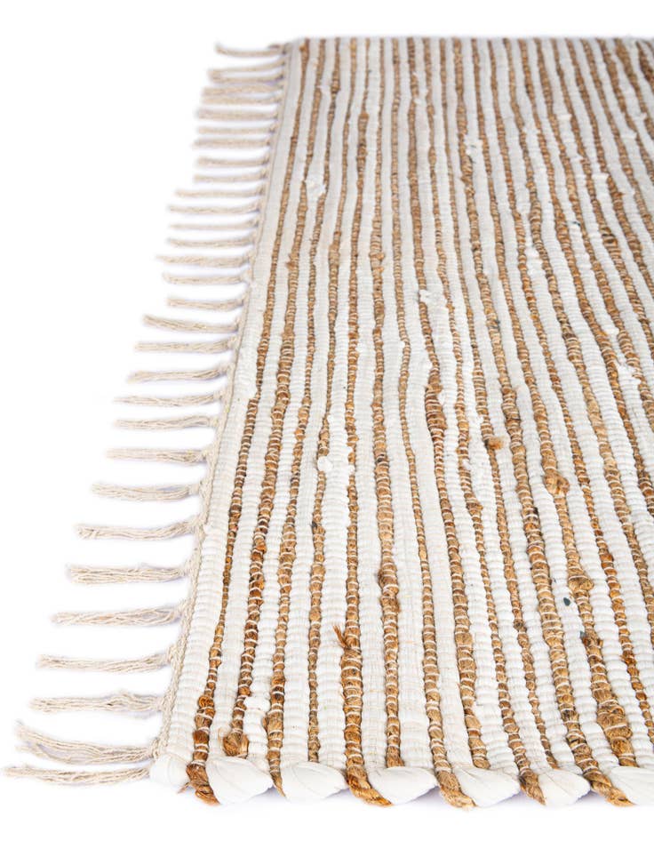 Detail image of Custom Natural Hand Woven Chindi Jute Rug