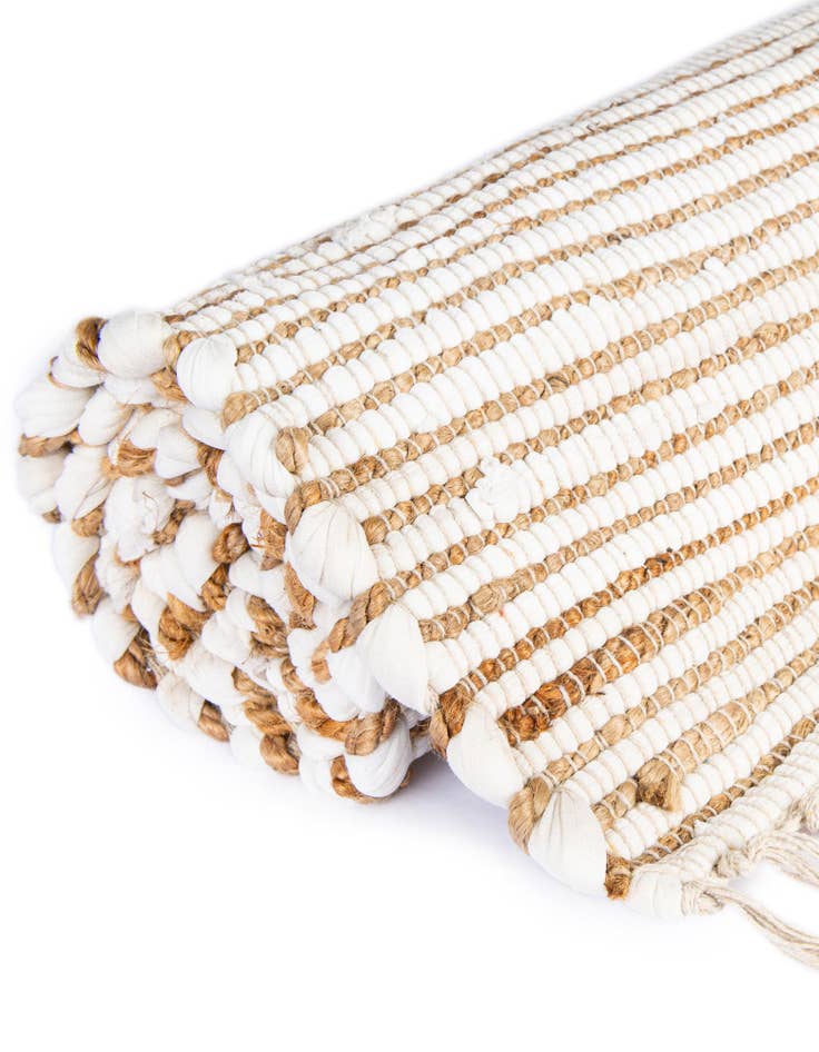 Detail image of Custom Natural Hand Woven Chindi Jute Rug