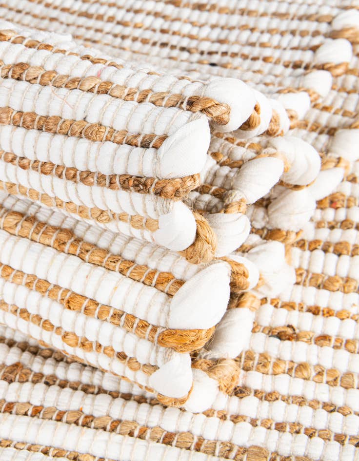 Detail image of Custom Natural Hand Woven Chindi Jute Rug