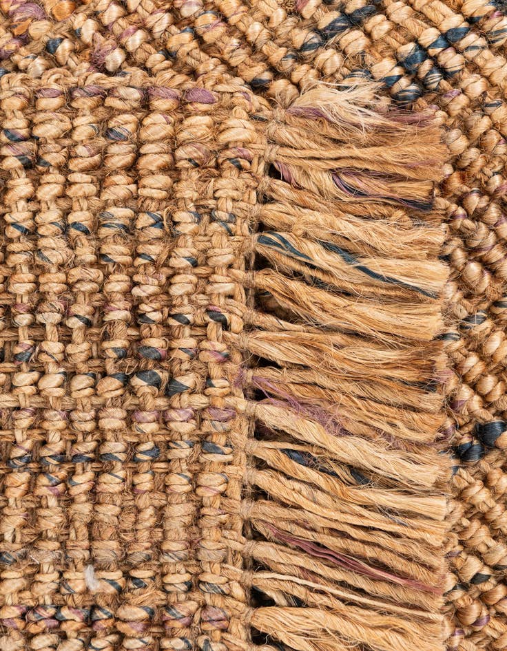 Detail image of 2' 2 x 3' 2 Hand Braided Chunky Jute Rug